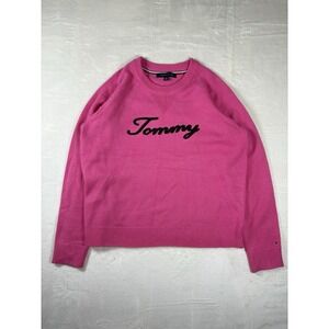 Tommy Hilfiger Vibrant Pink Crew Neck Sweater size medium